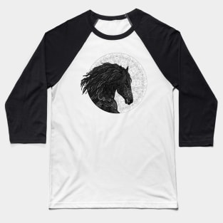 Black Horse Baseball T-Shirt